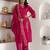 pink viscose silk festive kurta set