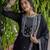 black viscose festive kurta set