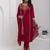 maroon viscose silk festive kurta set