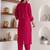 pink viscose silk festive kurta set