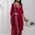 maroon viscose silk festive kurta set