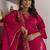 pink viscose silk festive kurta set