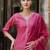 pink viscose festive kurta set