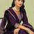 purple blended cotton festive kurta set