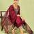 maroon blended cotton festive kurta set