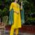 yellow silk blend festive kurta set