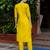 yellow silk blend festive kurta set