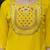 yellow silk blend festive kurta set