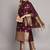 purple jacquard festive kurta set
