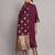 purple jacquard festive kurta set