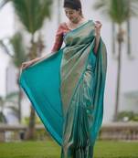 Anara Woven Design Zari Festival Wear Saree With Blouse Piece