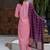 pink cotton silk festive kurta set