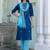 teal blended cotton festive kurta set