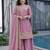 Pink jimi choo embroidered palazzo suit set with dupatta