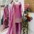 Pink jimi choo embroidered palazzo suit set with dupatta