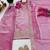 Pink jimi choo embroidered palazzo suit set with dupatta