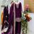 Wine jimi choo embroidered palazzo suit set with dupatta