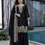 Black jimi choo embroidered palazzo suit set with dupatta