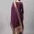 purple jacquard festive kurta set