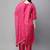 pink silk blend festive kurta set
