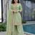 Green jimi choo embroidered palazzo suit set with dupatta