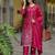 pink cotton silk festive kurta set