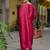 pink cotton silk festive kurta set