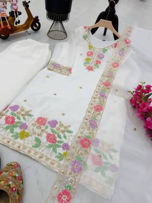white embroidered jimmy choo silk palazzo suit 3