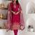 pink jacquard festive kurta set
