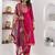 pink jacquard festive kurta set
