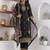 black jacquard festive kurta set