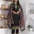 black jacquard festive kurta set