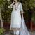 white silk blend festive kurta set