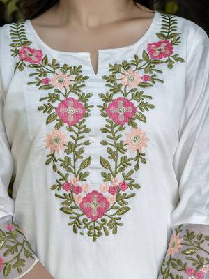 white silk blend festive kurta set 4