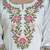 white silk blend festive kurta set