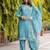 blue viscose festive kurta set