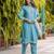 blue viscose festive kurta set