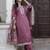 mauve viscose festive kurta set