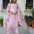 pink silk blend festive kurta set