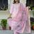 pink silk blend festive kurta set