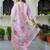 pink silk blend festive kurta set
