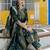 green jacquard festive kurta set