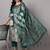 royal-blue jacquard festive kurta set