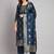 navy-blue jacquard festive kurta set