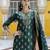 green jacquard festive kurta set