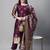 purple jacquard festive kurta set