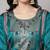 royal-blue jacquard festive kurta set