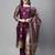 purple jacquard festive kurta set