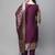 purple jacquard festive kurta set