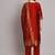 maroon jacquard festive kurta set